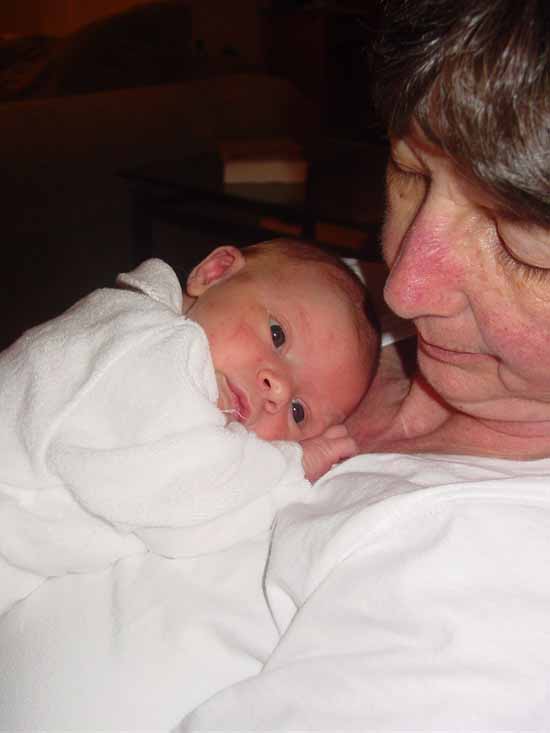 Here is Emily Elizabeth with Grandma Jan.