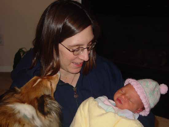 Mommy, Emily Elizabeth, and Ripley.  Ripley missed her mommy.