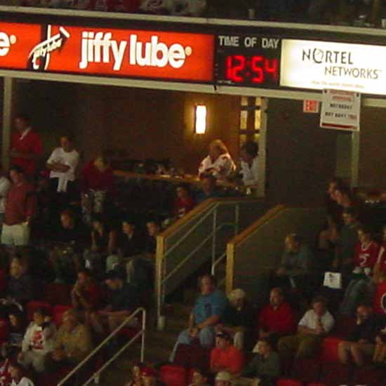 Yes, that clock says 12:54 AM. The game was still 20 minutes from being over. The third longest game in Stanley Cup Finals history.