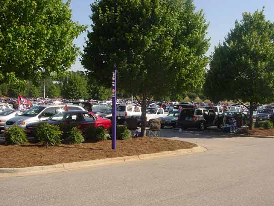 Tailgating before the game.  This picture was taken at about 5pm, 3 hours before game time.