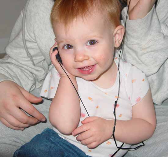 Emily is listening to some music.