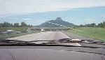 The approach to Pilot Mountain.  You can probably see why we call it ''Mount Titty'' / ''Boob Mountain''.